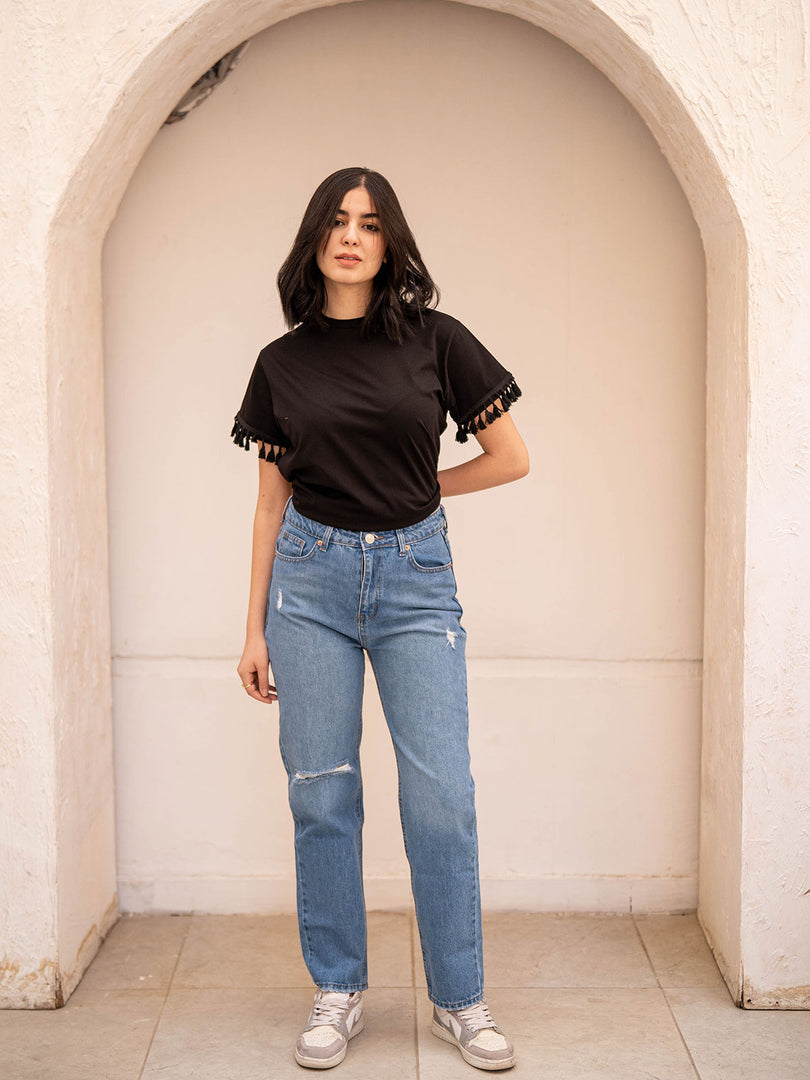 Black Tassels T-shirt