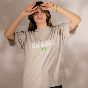 Grey Oversize Printed T-shirt