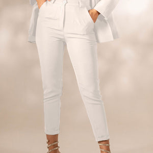 White Formal Modern Fit Pants