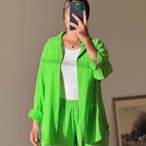 Green Linen Comfort Shirt