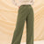 Olive Wide Leg Formal Pants