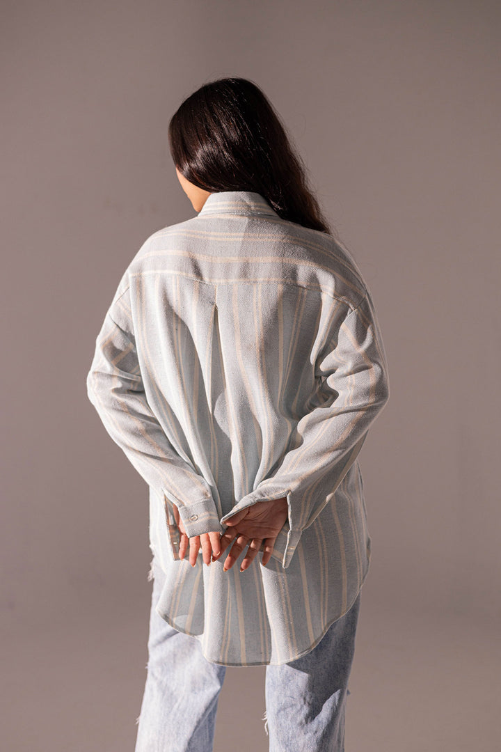 Blue Striped Autumn Shirt