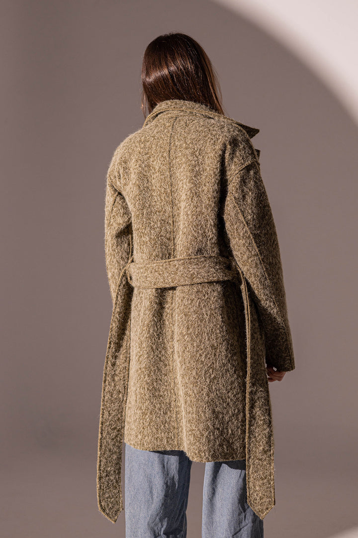 Olive Coat With Belt