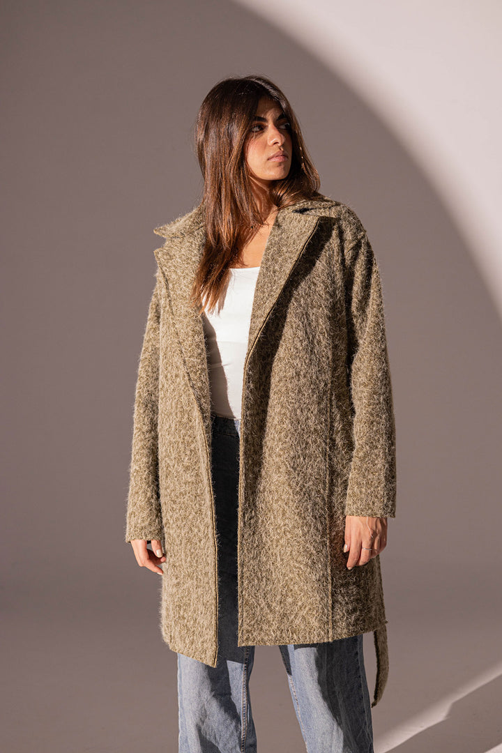 Olive Coat With Belt