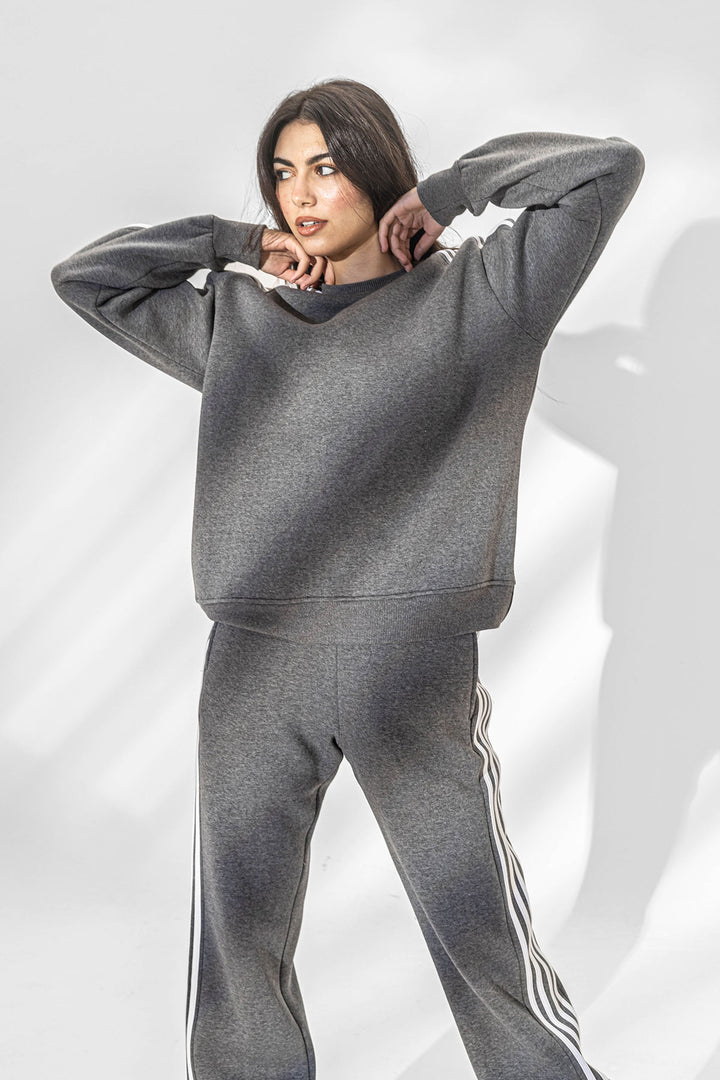 Grey Melton Lined Set