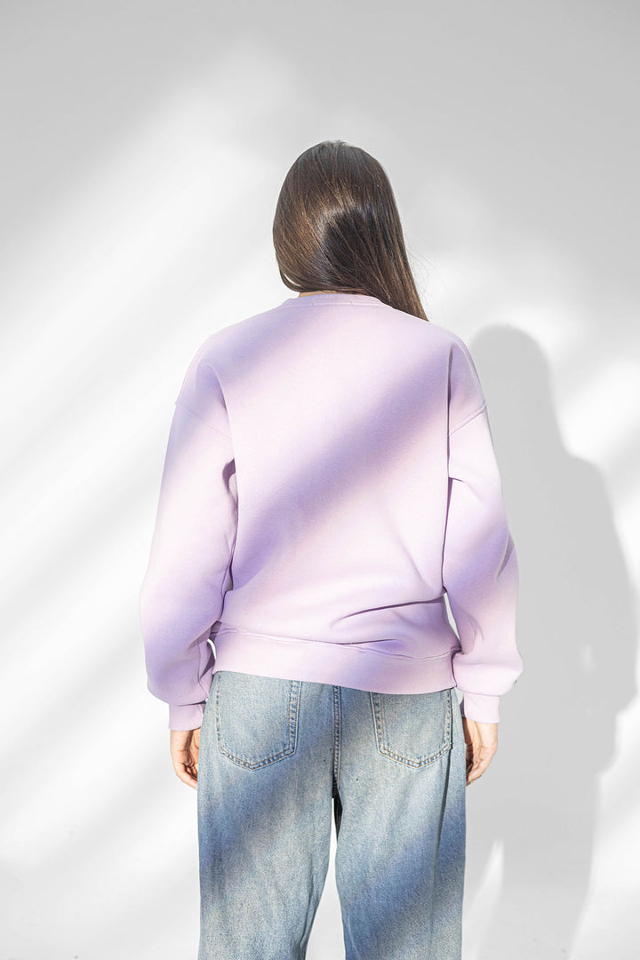 Purple Printed Comfort Sweatshirt