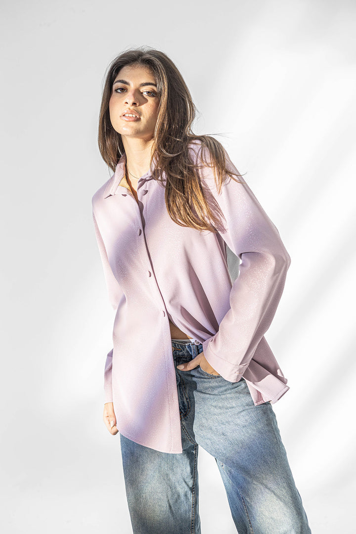 Purple Leather Shirt