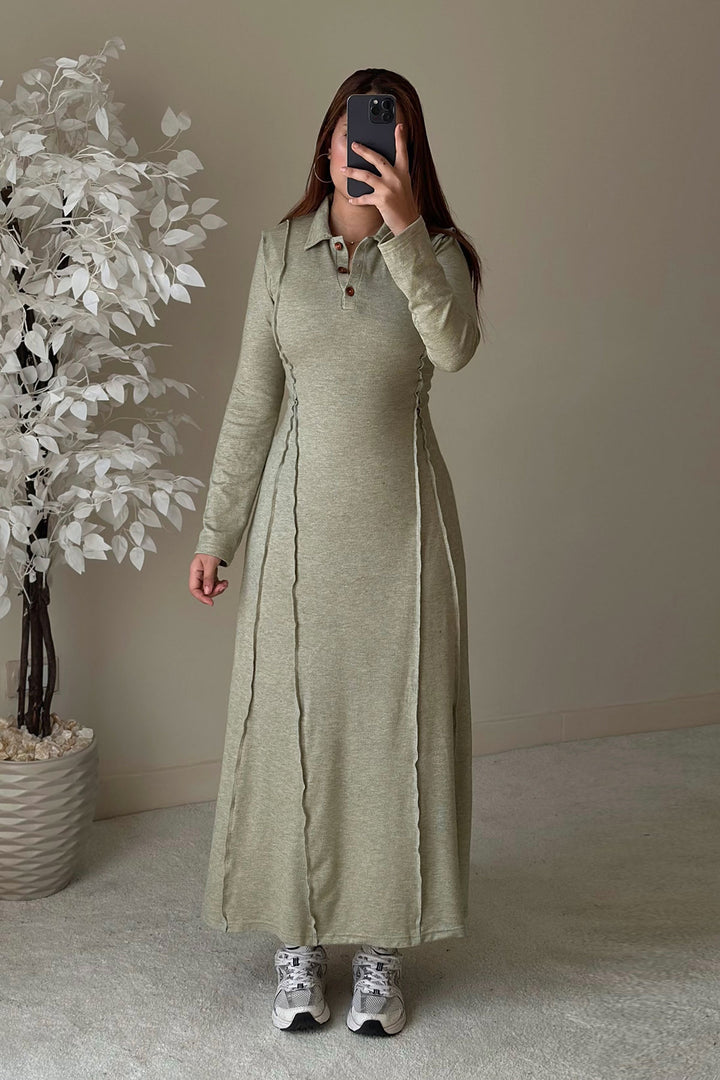 Bestag Winter Dress With Buttons