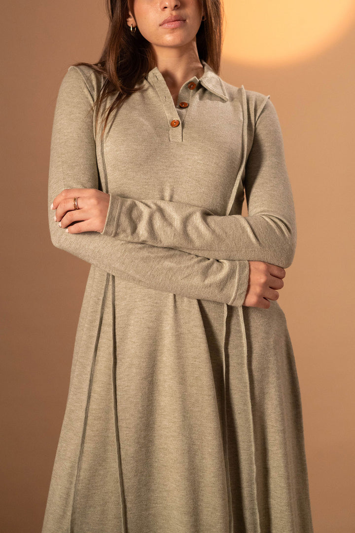Bestag Winter Dress With Buttons