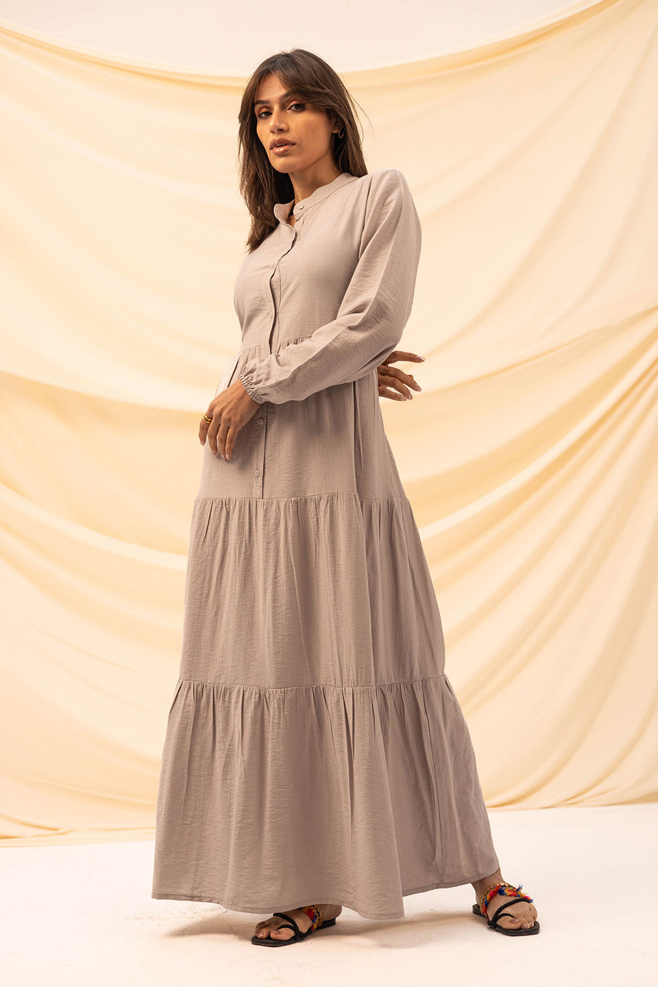 Grey Comfort Linen Dress