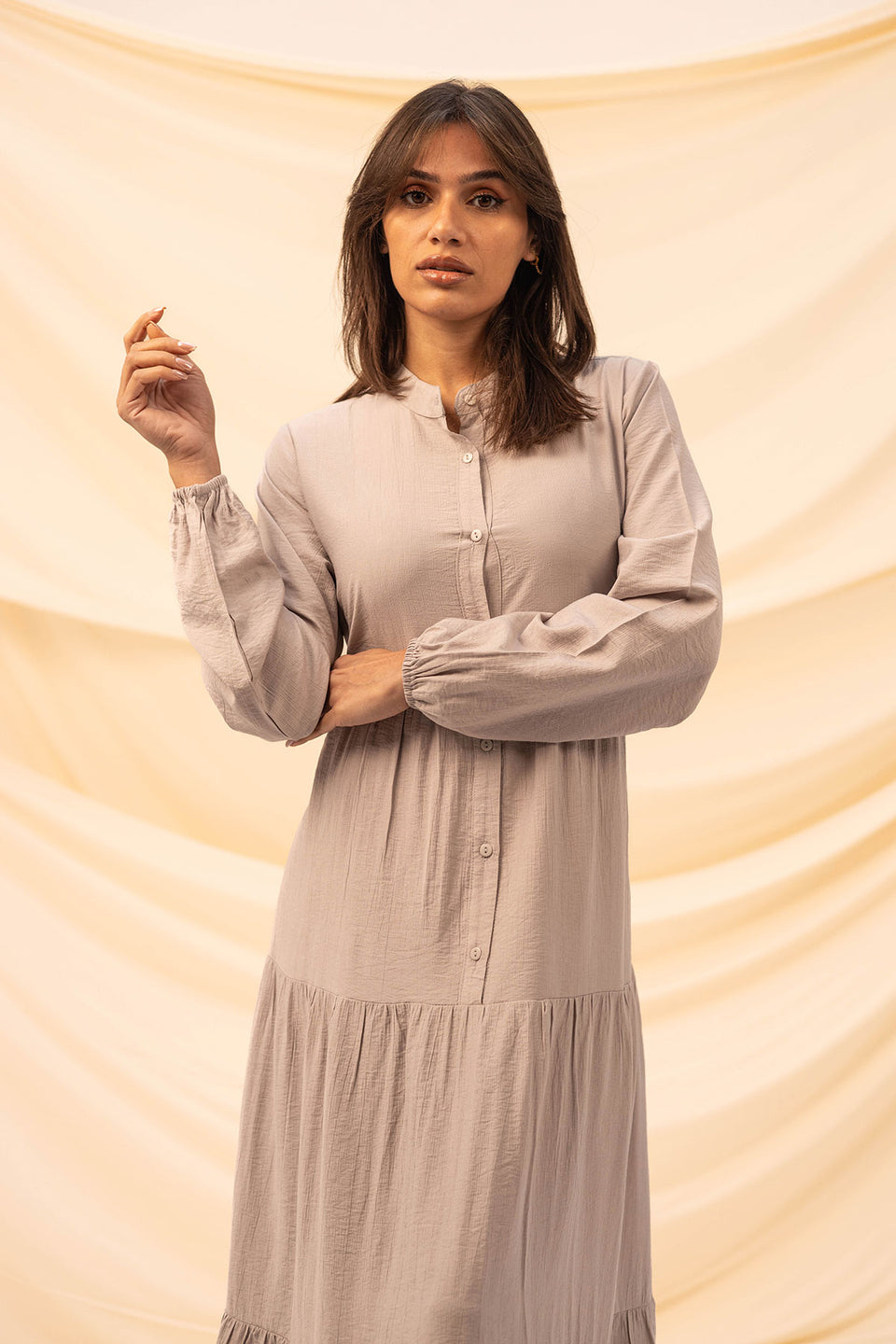 Grey Comfort Linen Dress