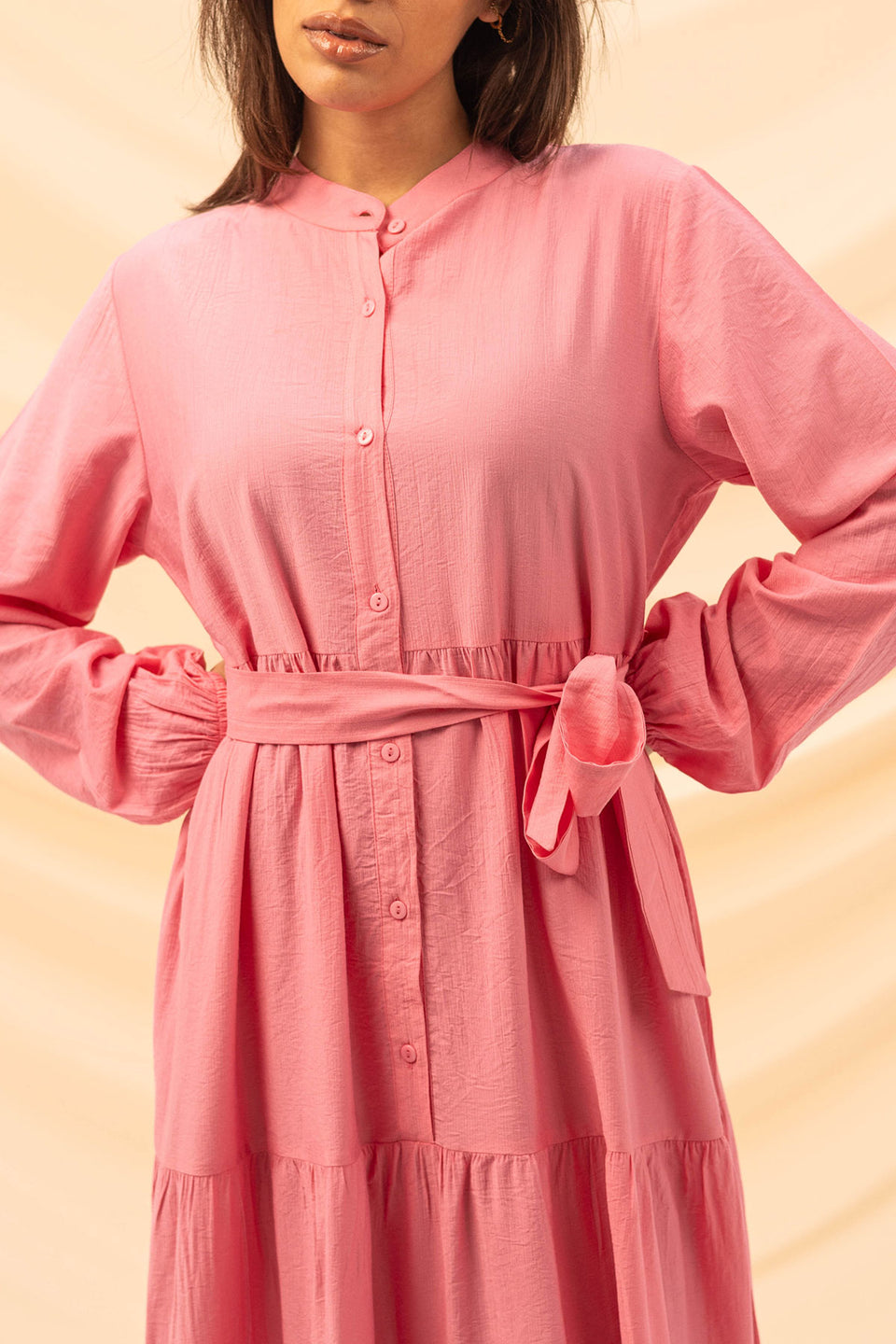 Pink Comfort Linen Dress
