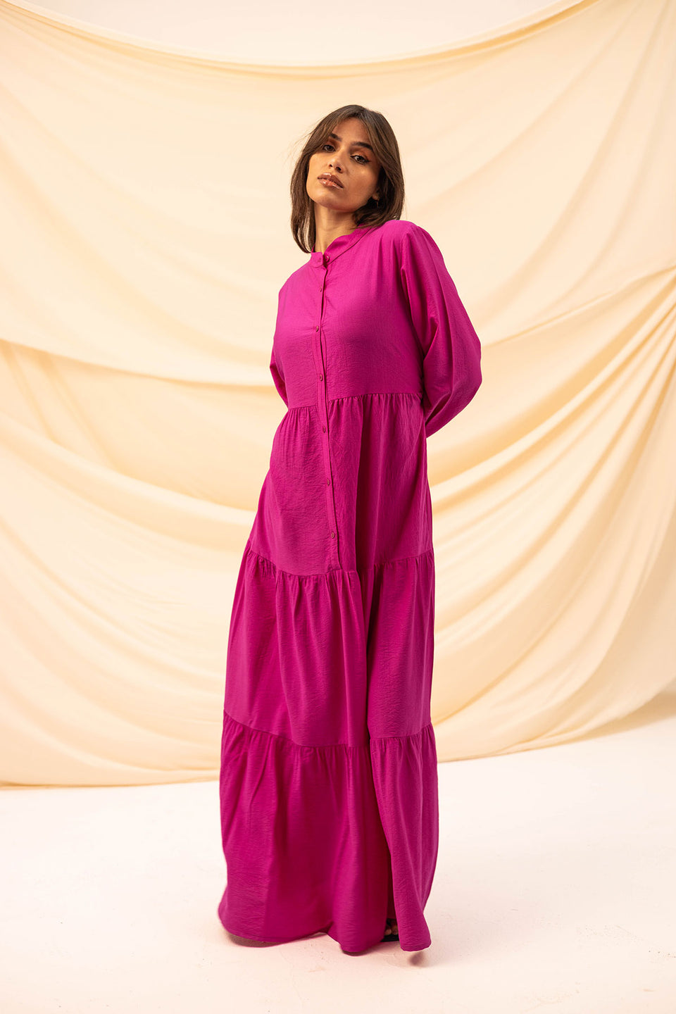 Purple Comfort Linen Dress