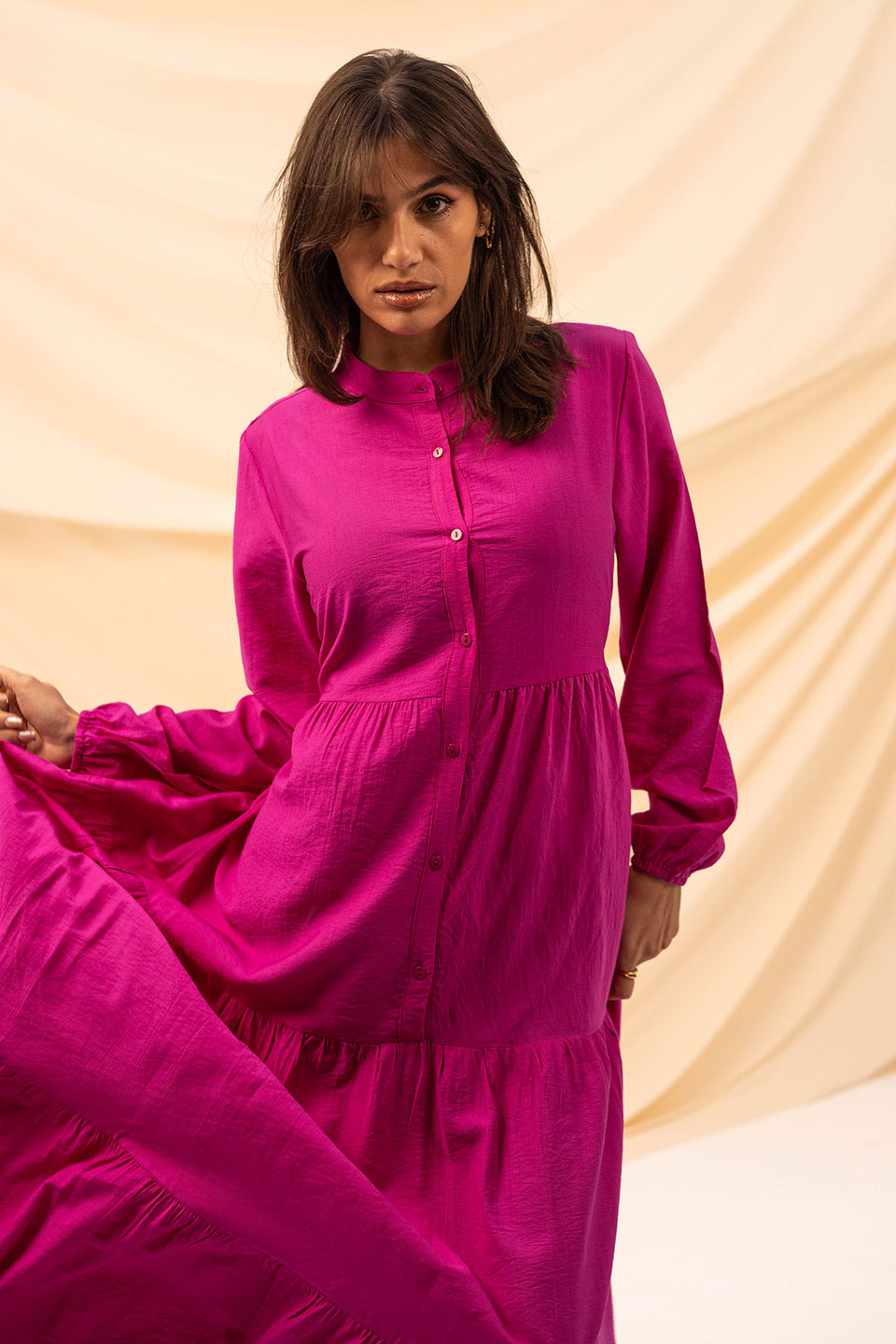 Purple Comfort Linen Dress