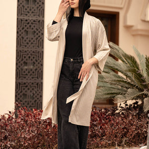 Gold Striped Cardigan