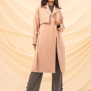 Pink Light Trench Coat