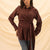 Brown Wrapped Tied Blouse