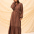 Brown Linen Dress With Belt