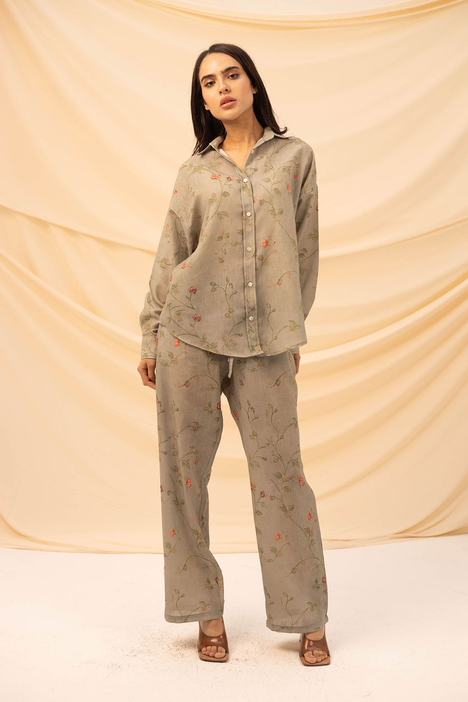 Bestag Patterned Linen Shirt