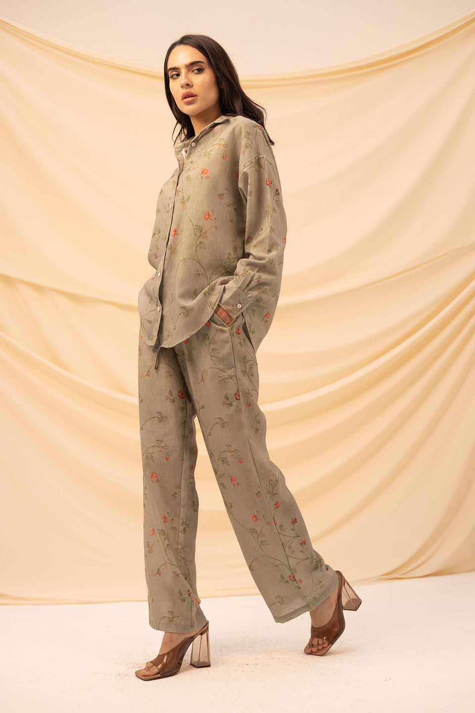 Bestag Patterned Linen Pants
