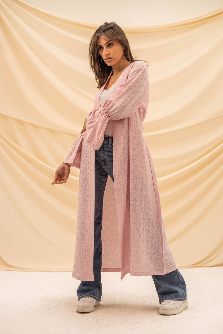 Purple Patterned Flower Cardigan