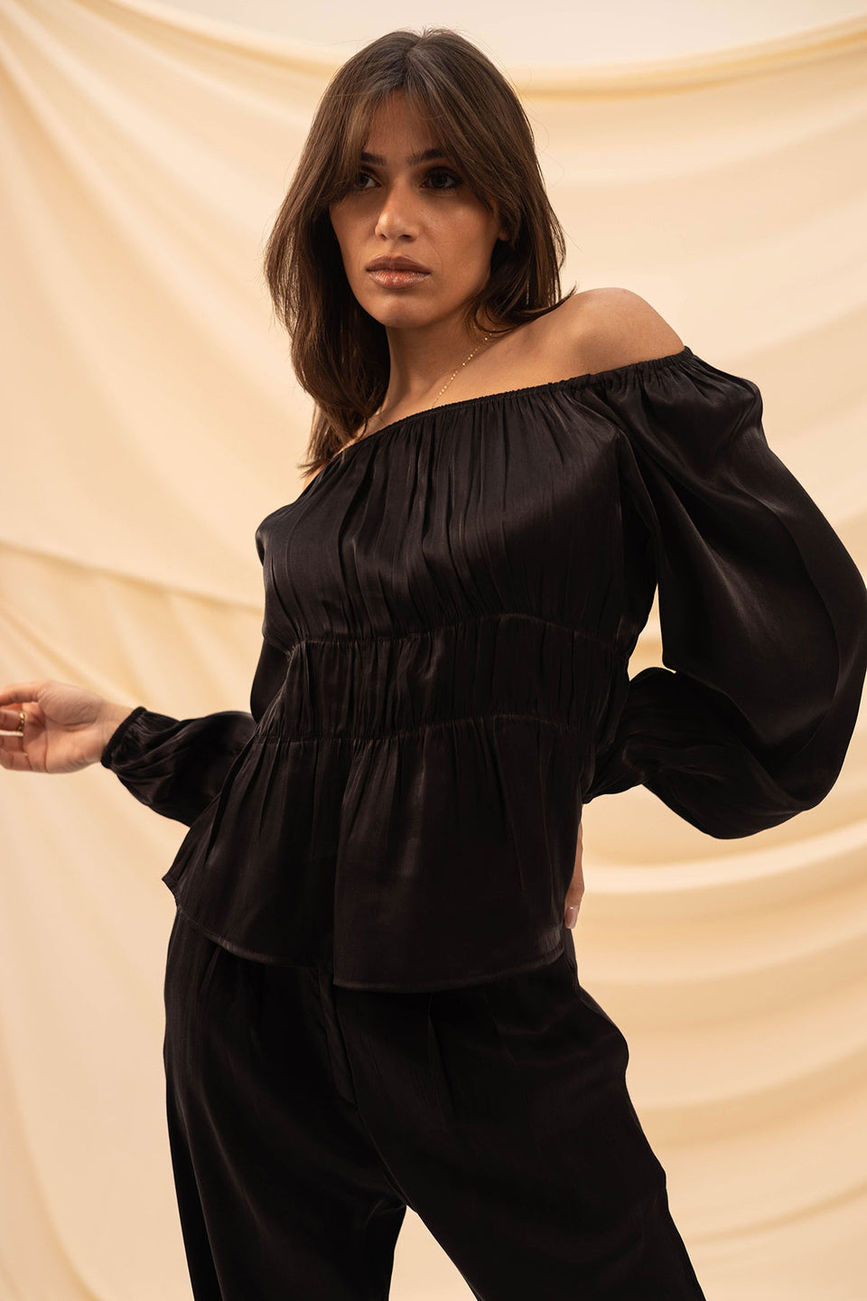 Black Chic Organza Blouse