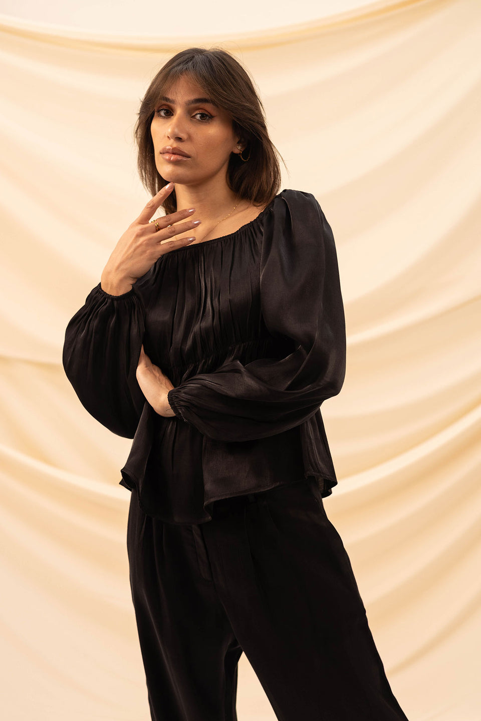 Black Chic Organza Blouse