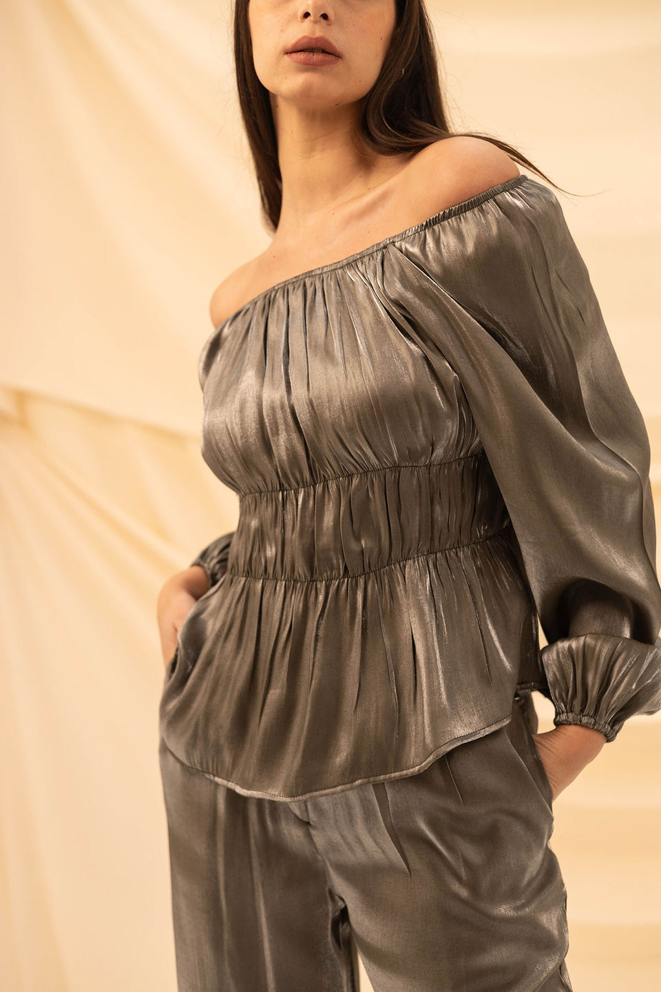 Olive Chic Organza Blouse
