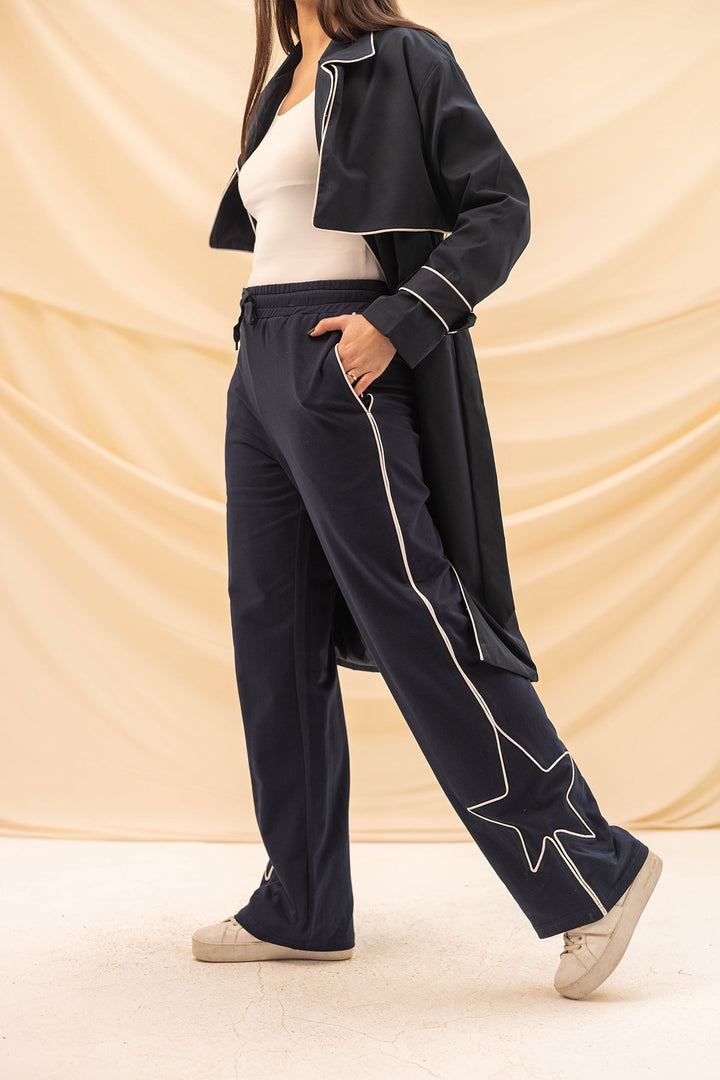 Navy Star Melton Pants