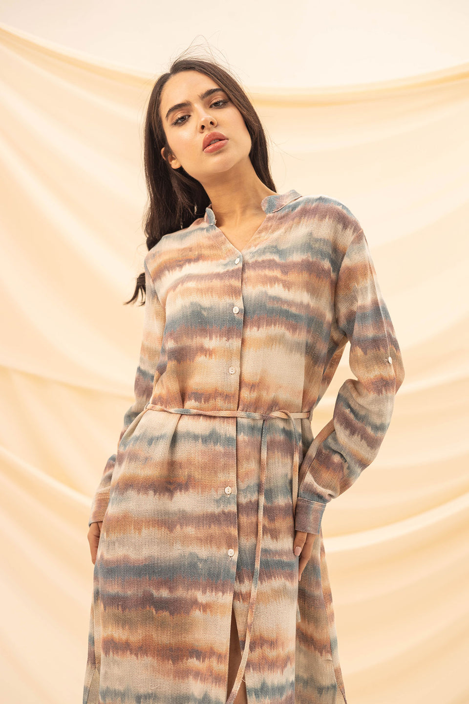 Brown Summer Knitted Dress
