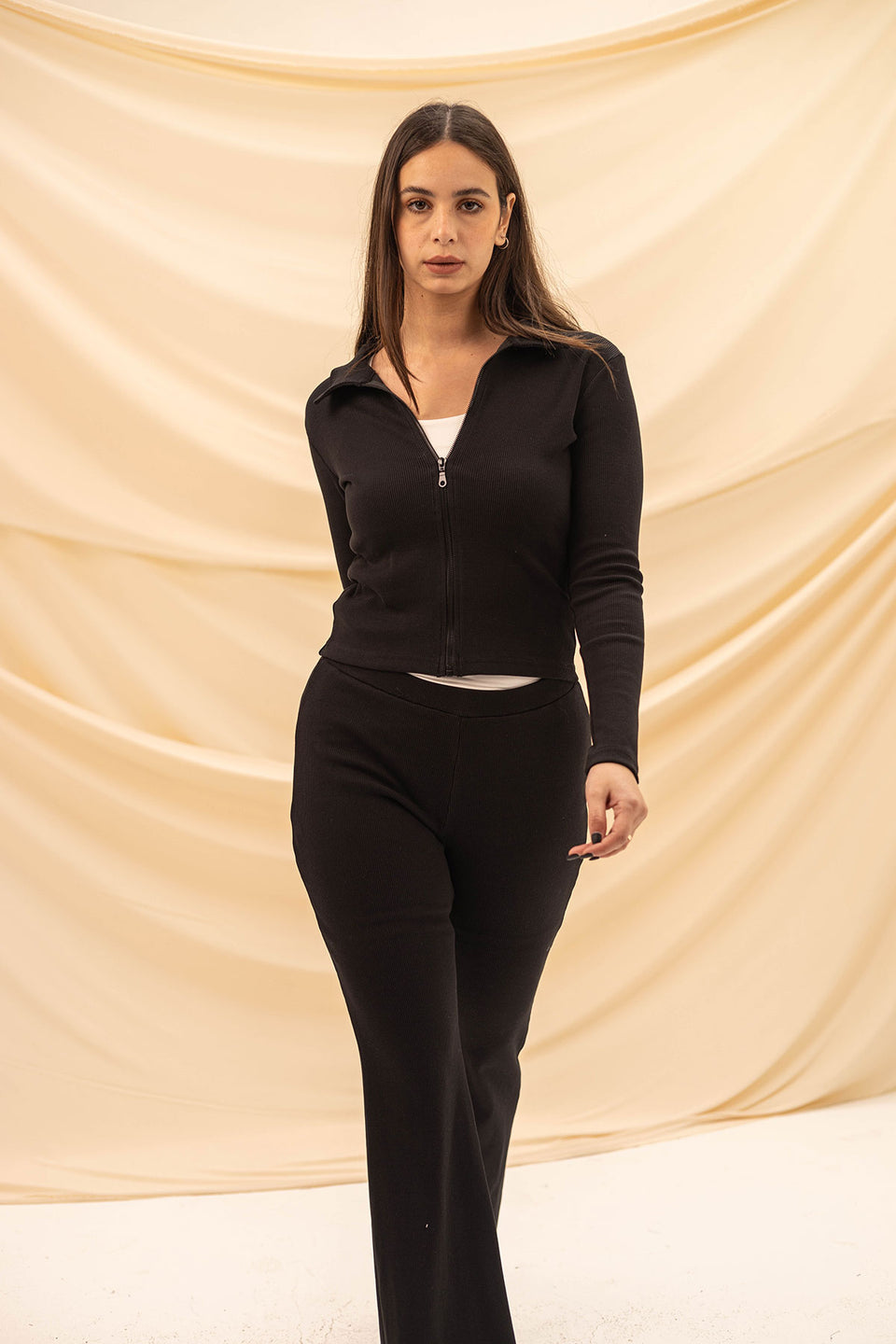 Black Knitted Pants