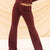 Burgundy Knitted Pants
