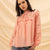 Pink Ruffled Embroidery Blouse