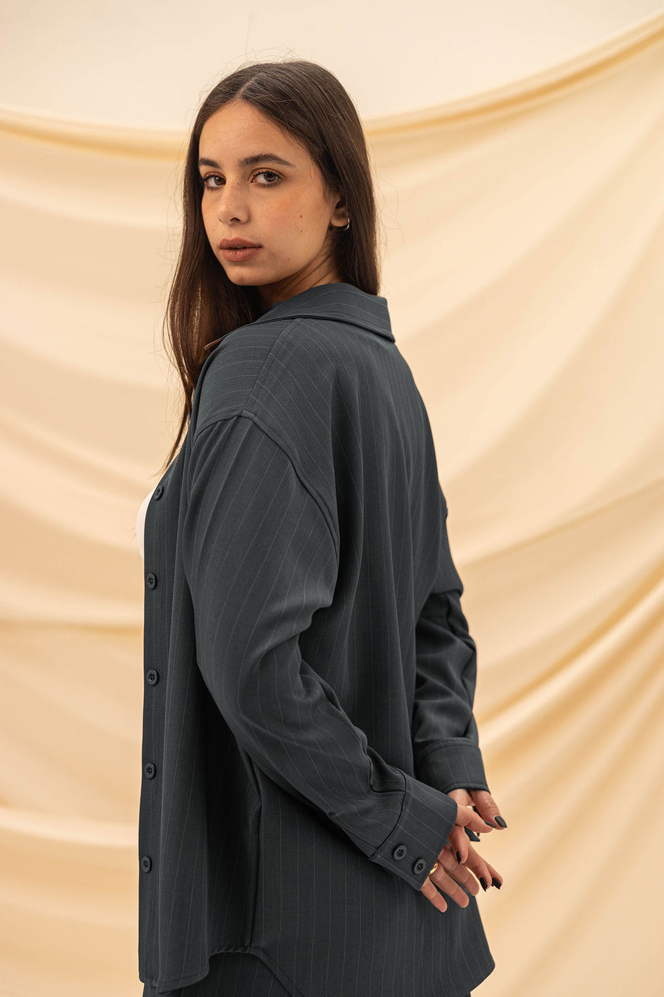 Grey Stripped Comfort Formal Shirt
