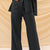 Grey Striped Comfort Formal Pants