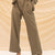 Olive Striped Comfort Formal Pants