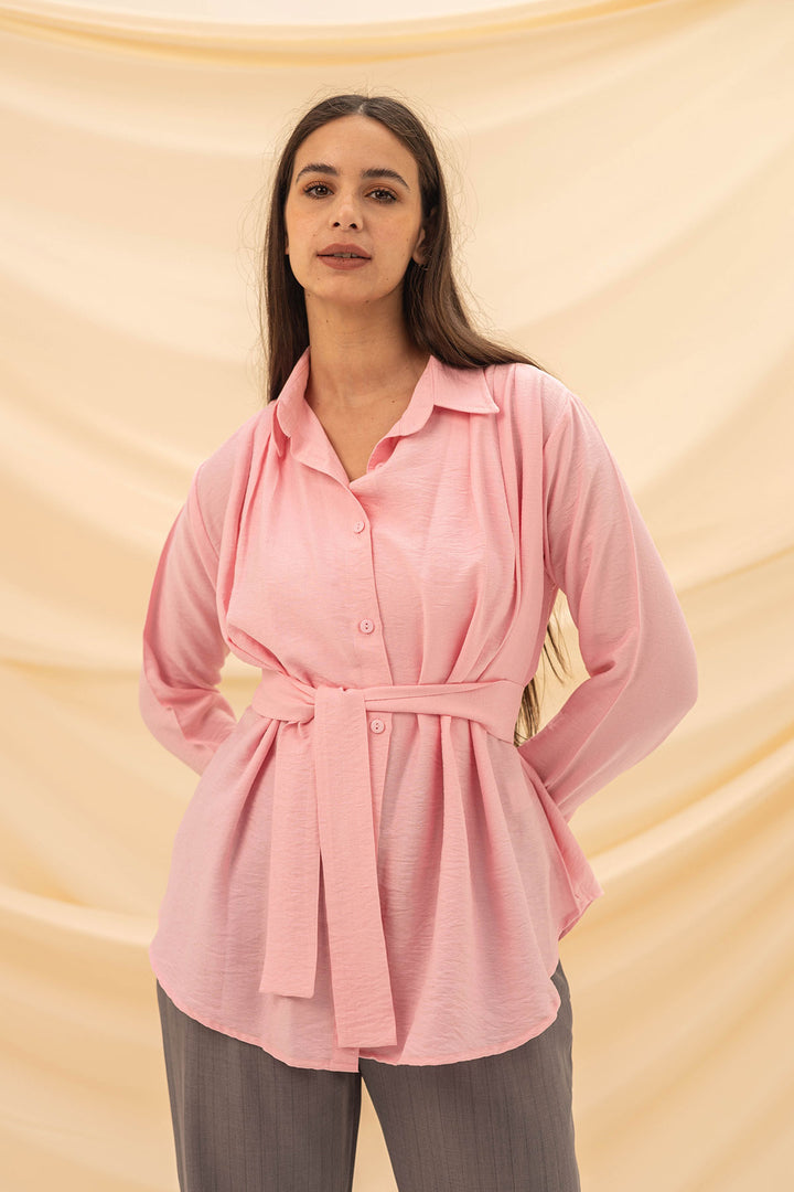 Pink Tied Shirt