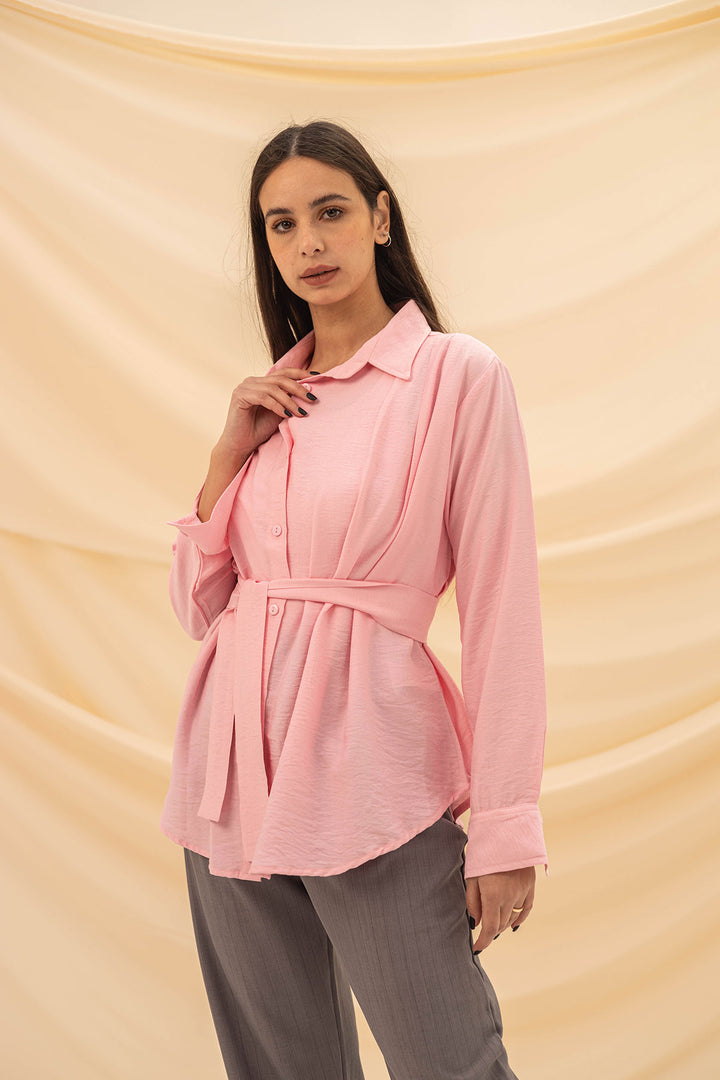 Pink Tied Shirt