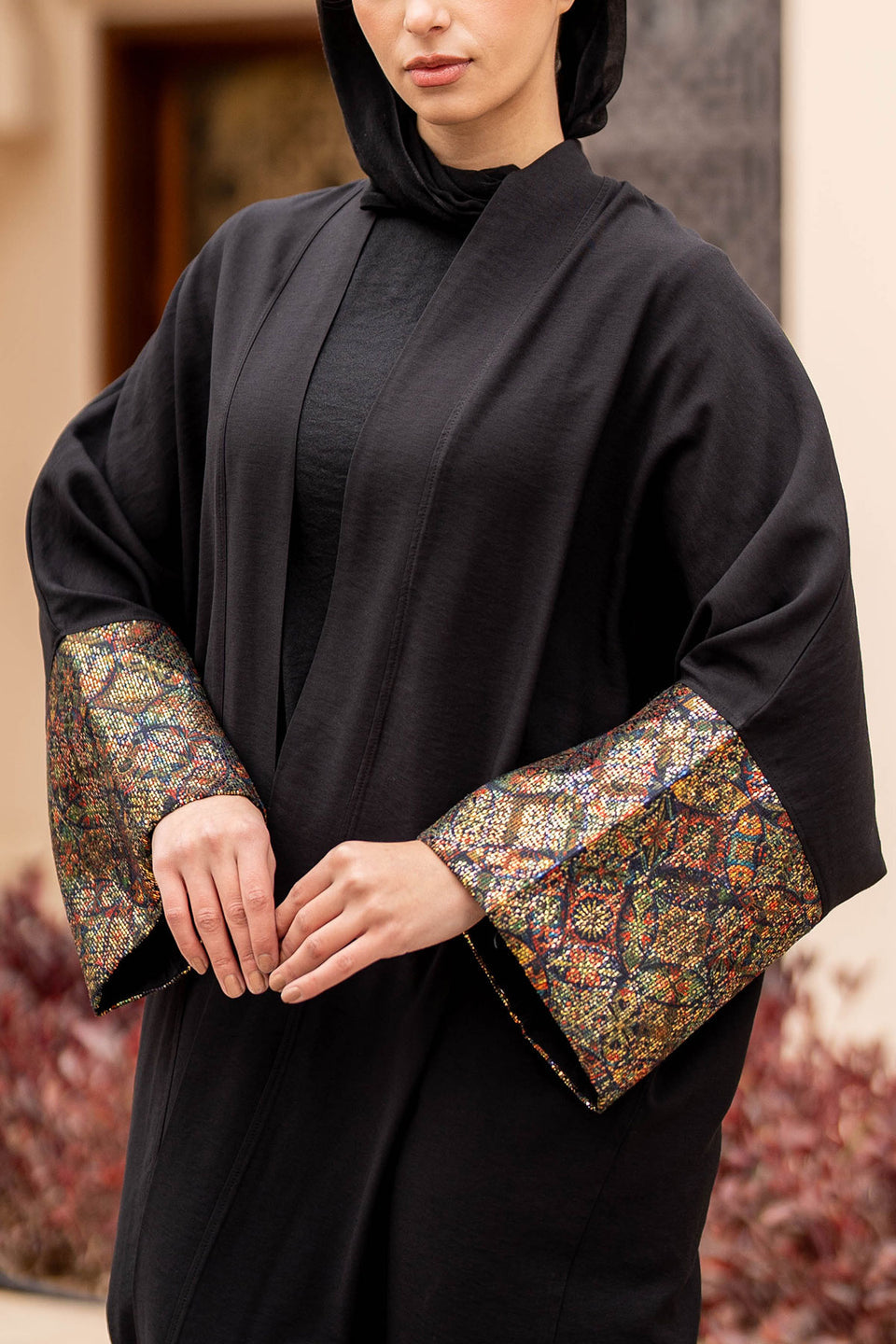 Black Seemless Ramadan Abaya