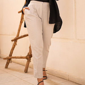 Grey Bow Formal Pants