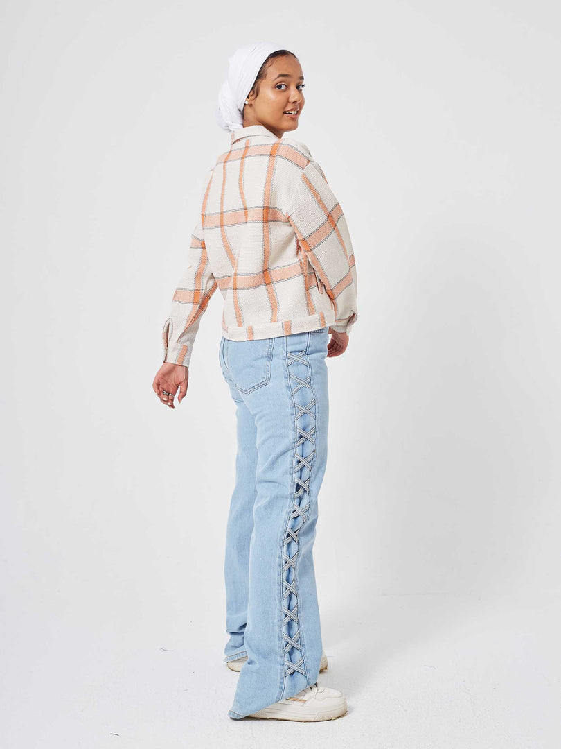 Beige Cropped Jacket