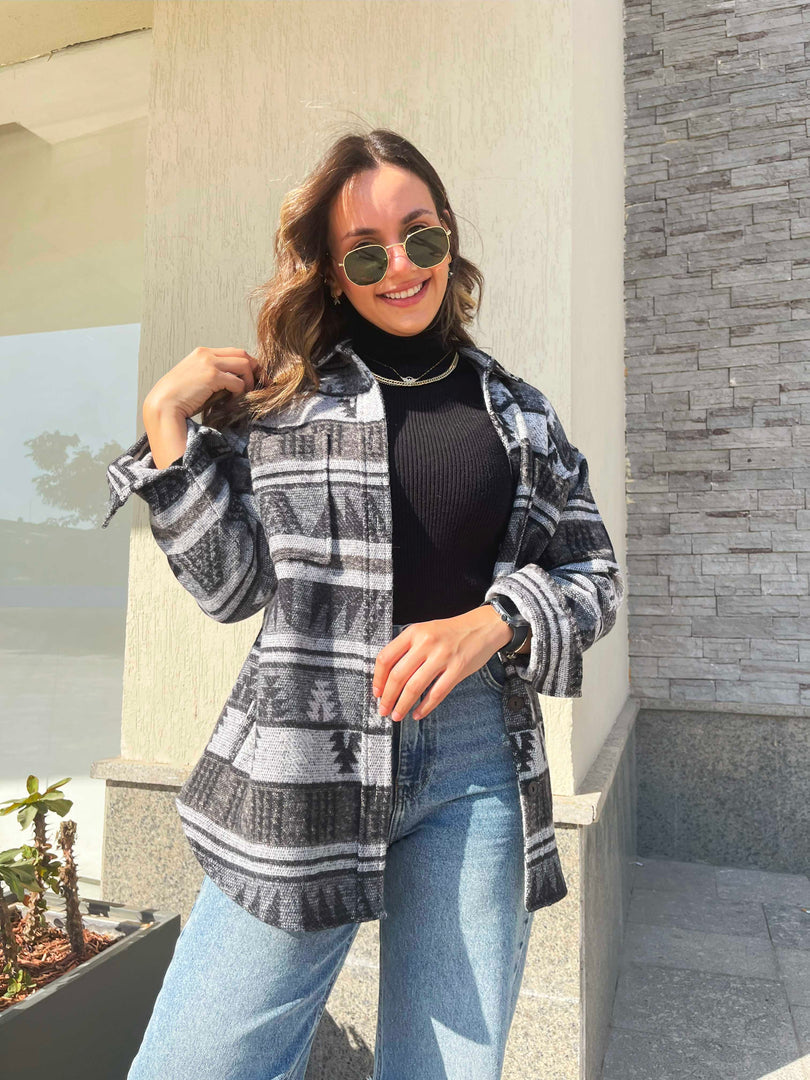 Grey Printed Shirt