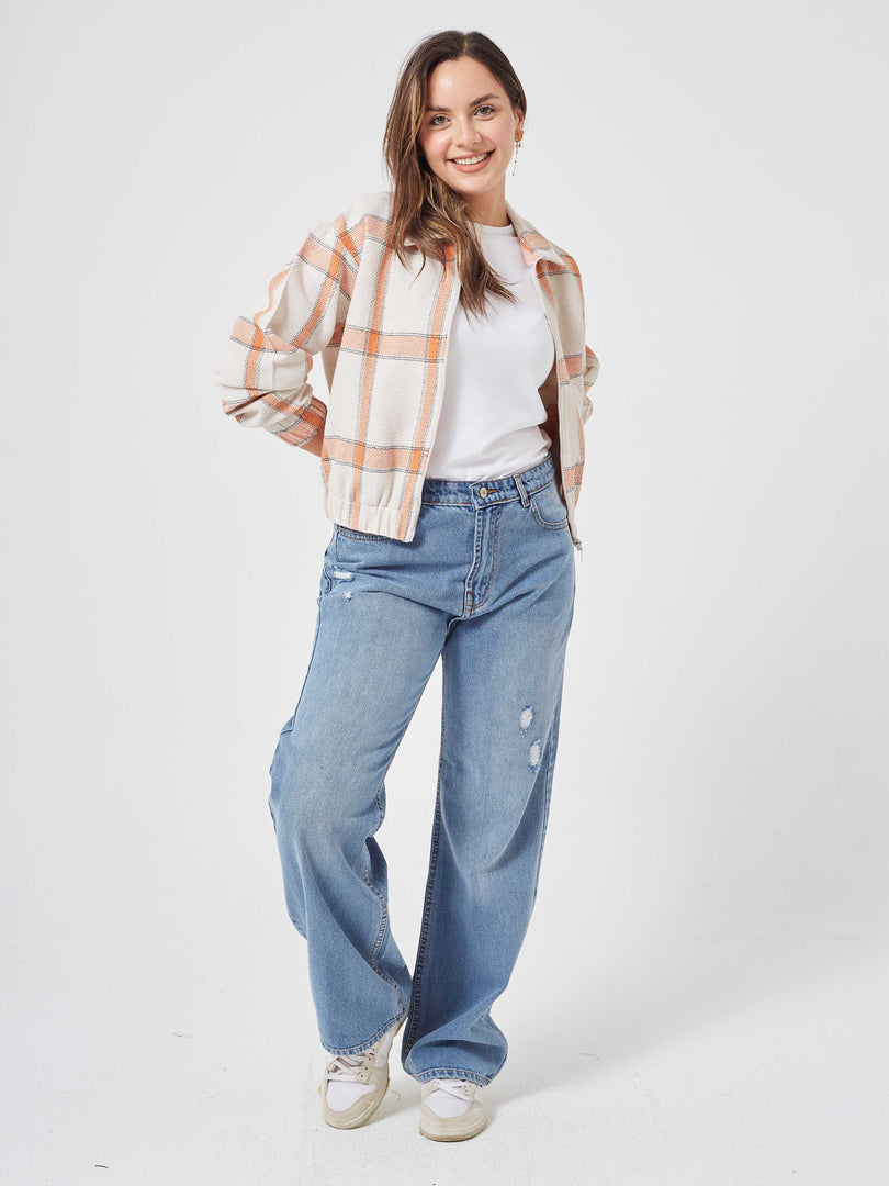 Beige Comfy Cropped Jacket