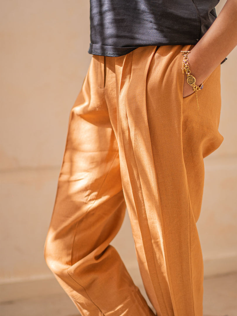 Brown Bow Formal Pants
