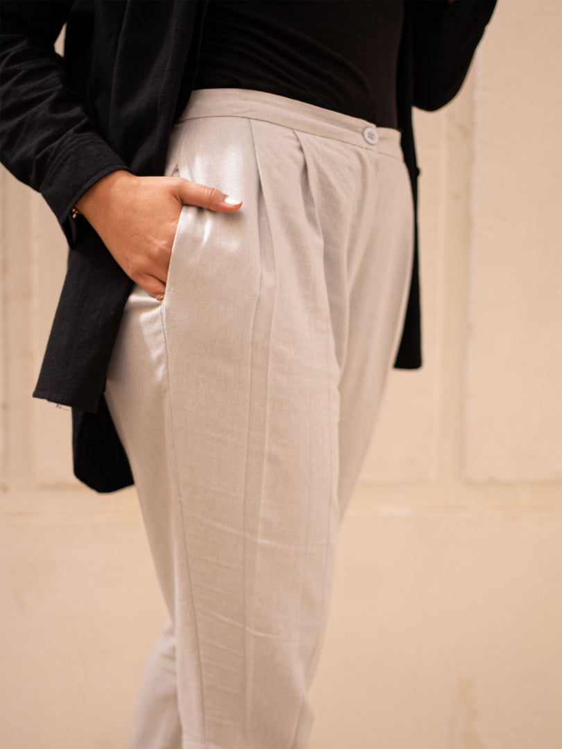 Grey Bow Formal Pants