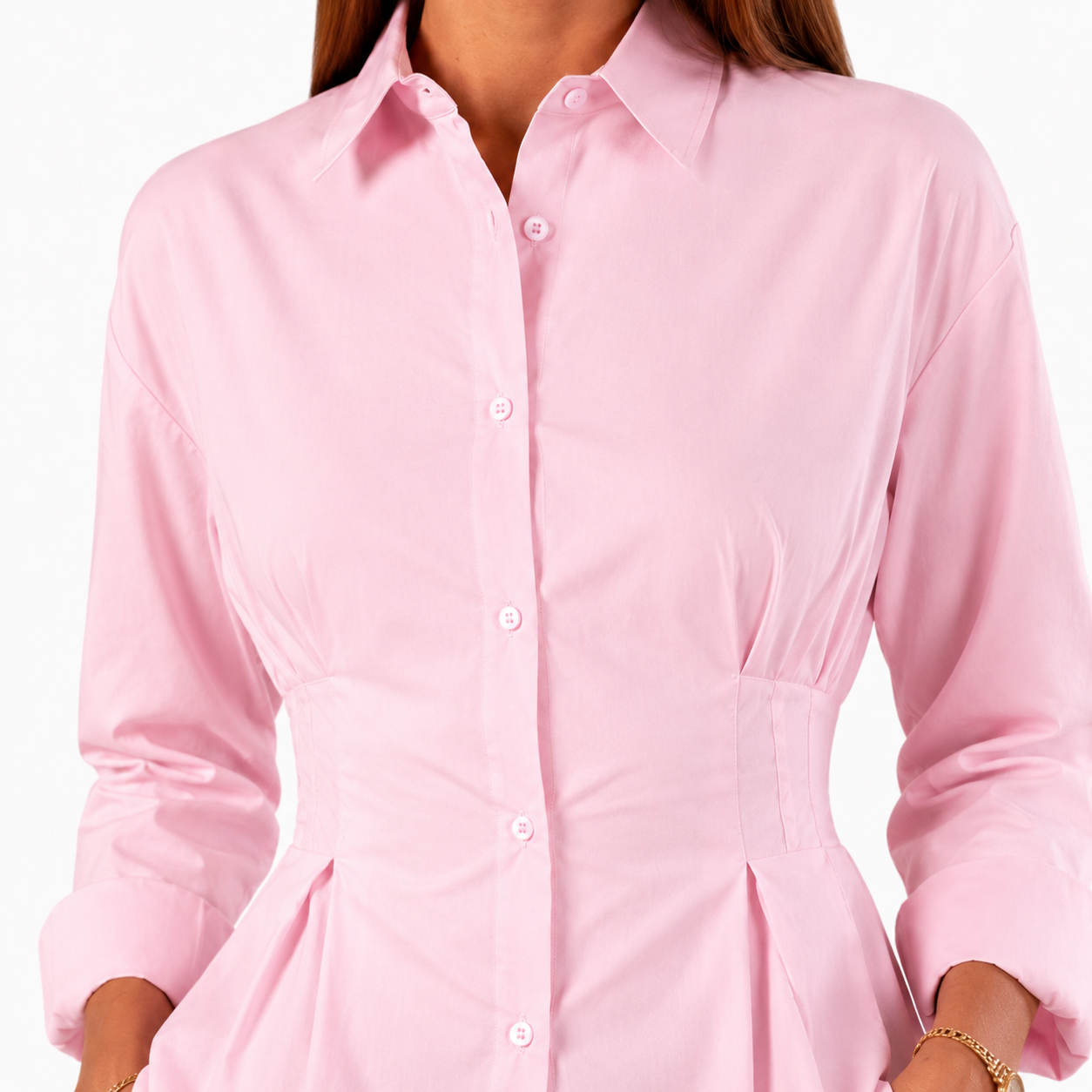 Pink Grace Cinched Shirt