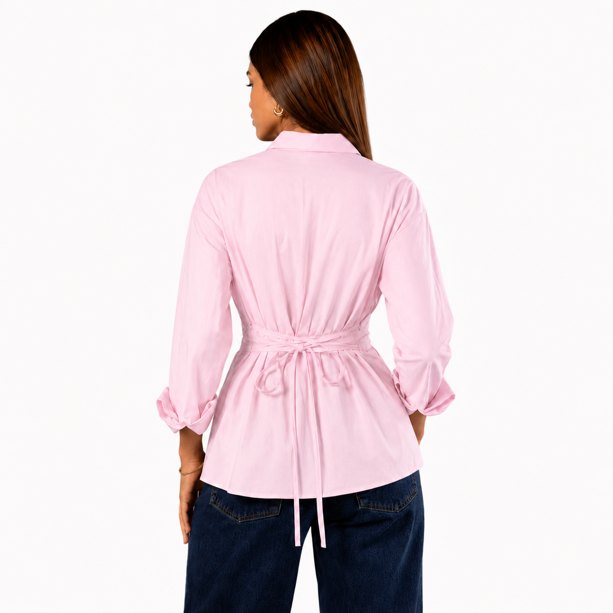 Pink Grace Cinched Shirt