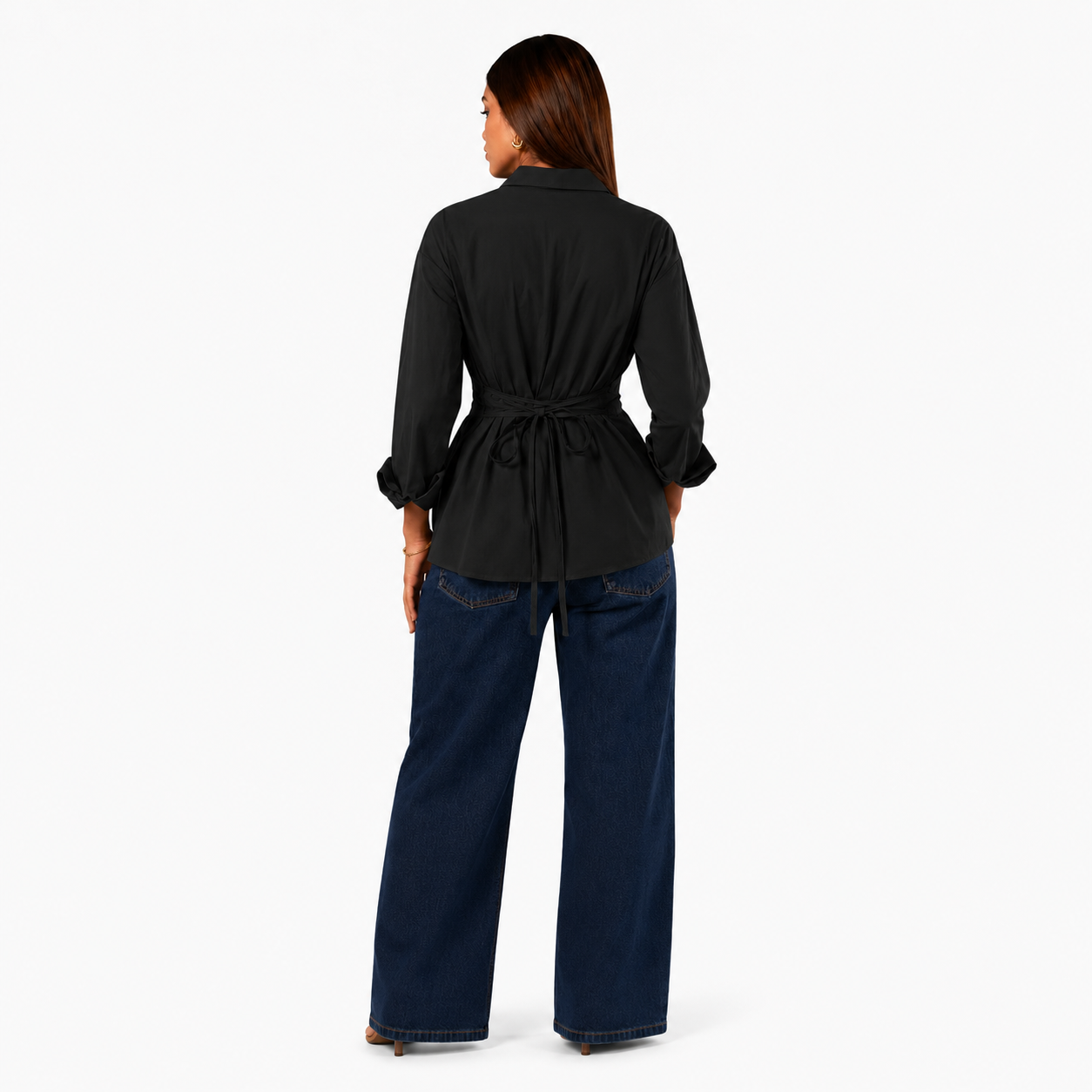 Black Grace Cinched Shirt
