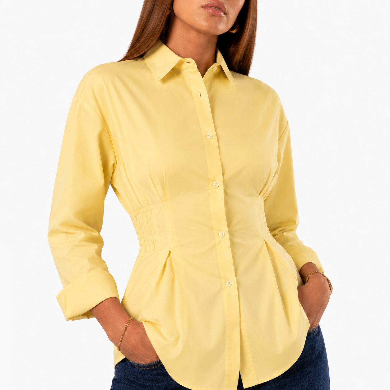 Yellow Glow Cinched Shirt