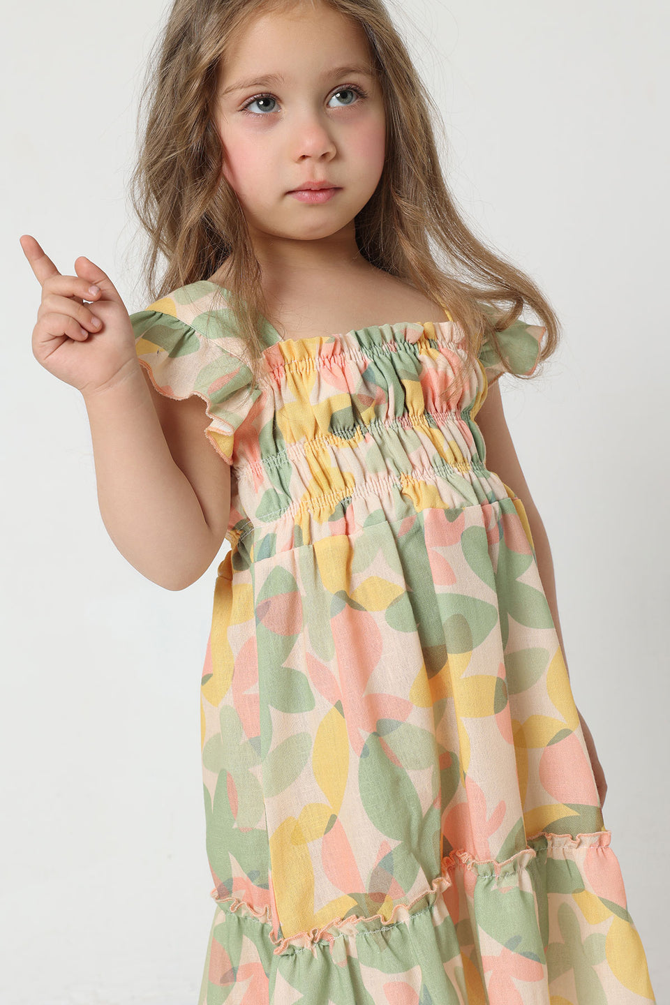 Yellow Kids Dress 3-7 Years For Girls